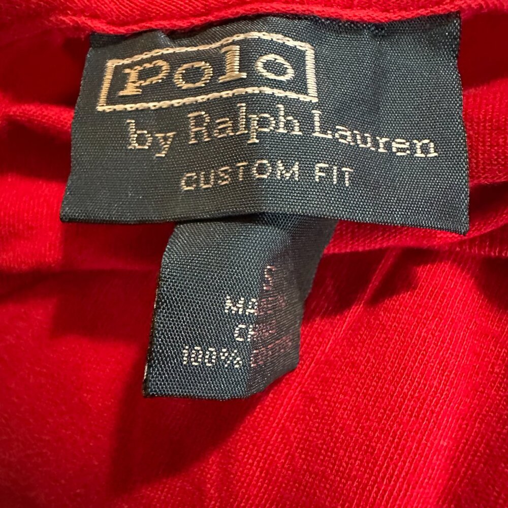 Polo Ralph Lauren Canoe C1 Class Custom Fit Men's Red T Shirt Small Cotton - Picture 2 of 3